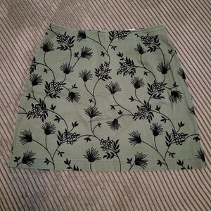 Moda Int'l [Vintage Size 8/ 28 inch] Green Mini Skirt